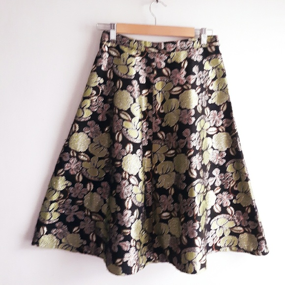 Vintage Dresses & Skirts - Vintage Floral A Line Skirt S / 28" Waist